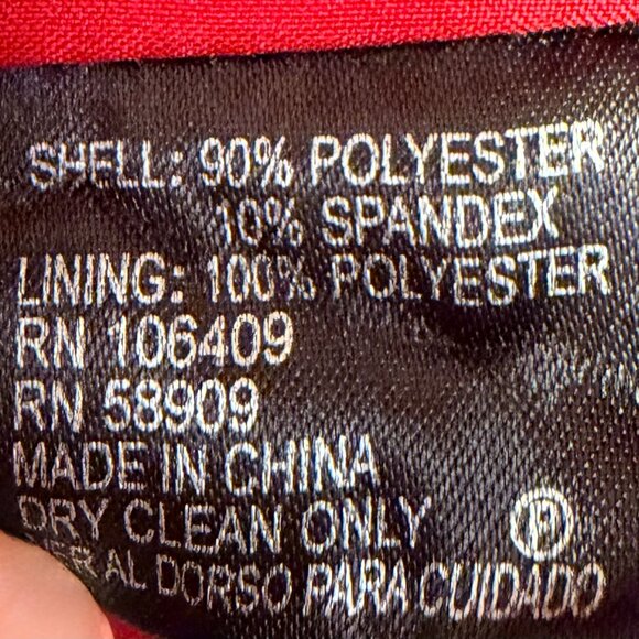 Alex Marie Red Velvet Long Sleeve Fit & Flare Dress Size 12 - Picture 10 of 10